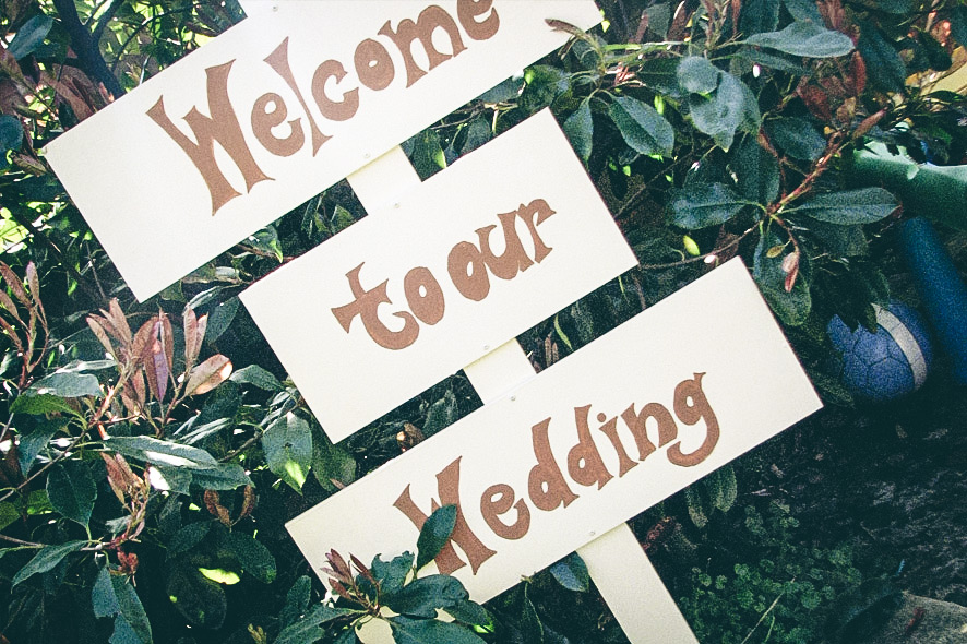 wedding signs for hire, Cheshire, Manchester & north west